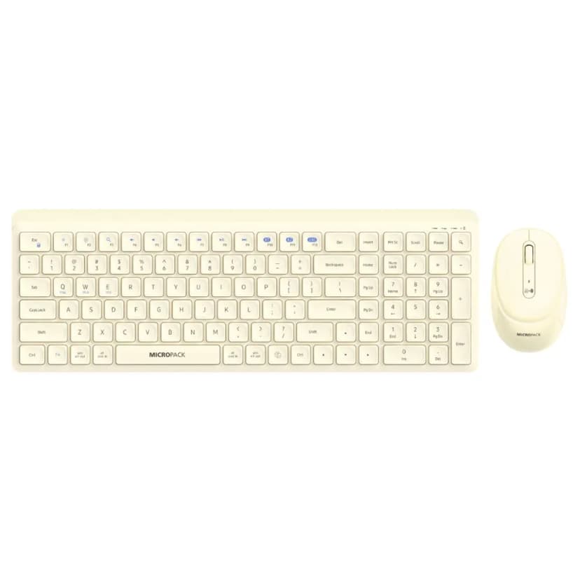 Bộ Bàn Phím Chuột Bluetooth MicroPack KM-268W - Kem - Giá rẻ nhất hôm nay - Ảnh 2