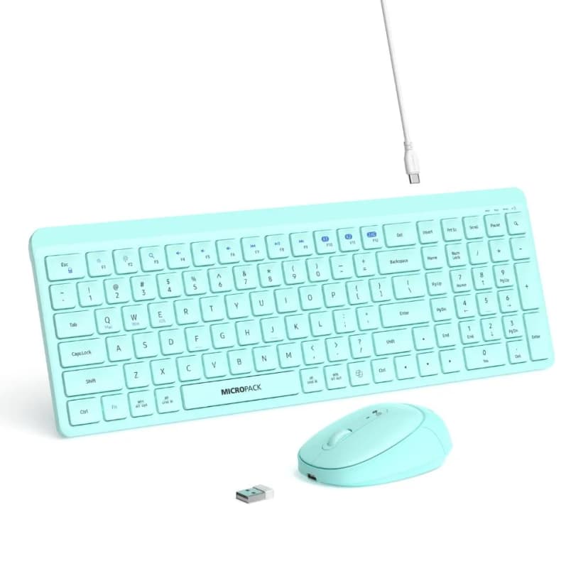 Bộ Bàn Phím Chuột Bluetooth MicroPack KM-268W - Xanh Lá - Giá rẻ nhất hôm nay - Ảnh 3