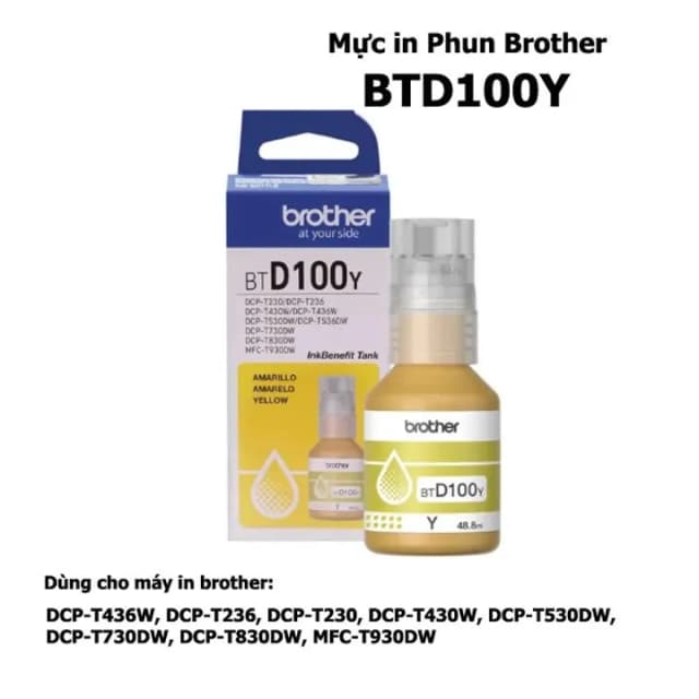 So sánh giá Mực in phun Brother BTD100Y Vàng (dành cho Brother DCP-T436W/T230/T236/T430W/T530DW/T535DW/T536DW/T730DW/T830DW, Brother MFC-T930DW/T935DW) rẻ nhất? - Ảnh 4