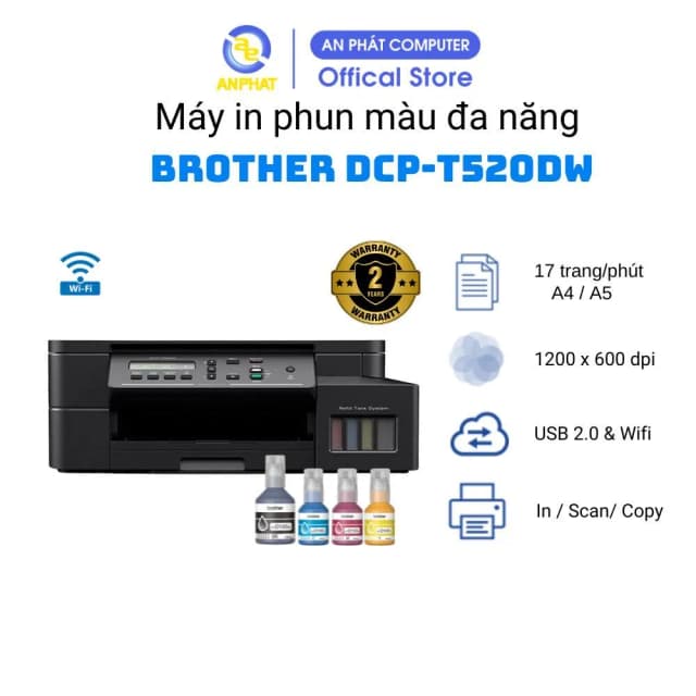 So sánh giá Máy in phun màu đa năng Brother DCP-T530DW Wifi rẻ nhất? - Ảnh 14
