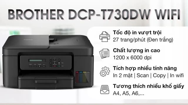 So sánh giá Máy in phun màu đa năng Brother DCP-T730DW Wifi rẻ nhất? - Ảnh 6