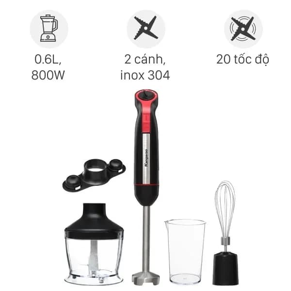 So sánh giá Máy xay sinh tố cầm tay Kangaroo KGHB800X rẻ nhất? - Ảnh 2