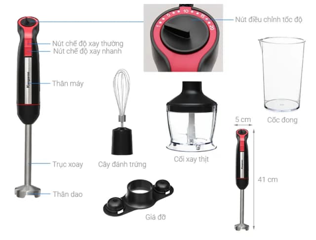 So sánh giá Máy xay sinh tố cầm tay Kangaroo KGHB800X rẻ nhất? - Ảnh 4