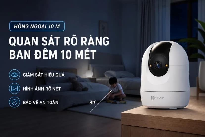 Camera IP 360 Độ 3MP EZVIZ C6N G1 - Giá rẻ nhất hôm nay - Ảnh 2