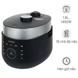 Nồi cơm áp suất cao tần Cuckoo 1.8 lít CRP-LHTR1009F/BKSIVNCV
