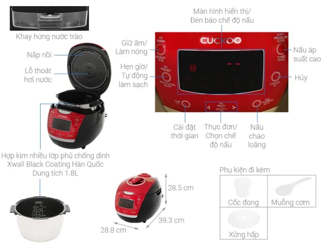 So sánh giá Nồi cơm áp suất cao tần Cuckoo 1.8 lít CRP-HUS1000F rẻ nhất? - Ảnh 6