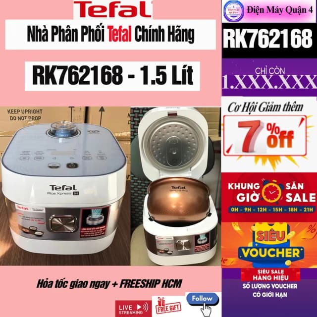So sánh giá Nồi cơm cao tần Tefal 1.5 lít RK762168 rẻ nhất? - Ảnh 13