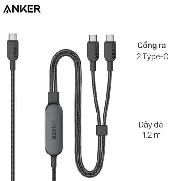Cáp sạc nhanh 2 đầu Type-C - Type-C Type-C 140W 1.2m Anker A8895 - Ảnh 2