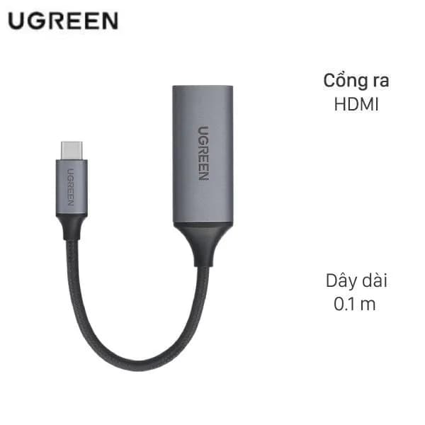 Cáp chuyển đổi USB Type C to HDMI 4K 10 cm Ugreen CM297 70444 - Giá rẻ nhất hôm nay - Ảnh 1