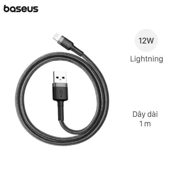 Cáp sạc USB-A - Lightning 12W 1m Baseus Cafule CALKLF-BG1 - Giá rẻ nhất hôm nay - Ảnh 1