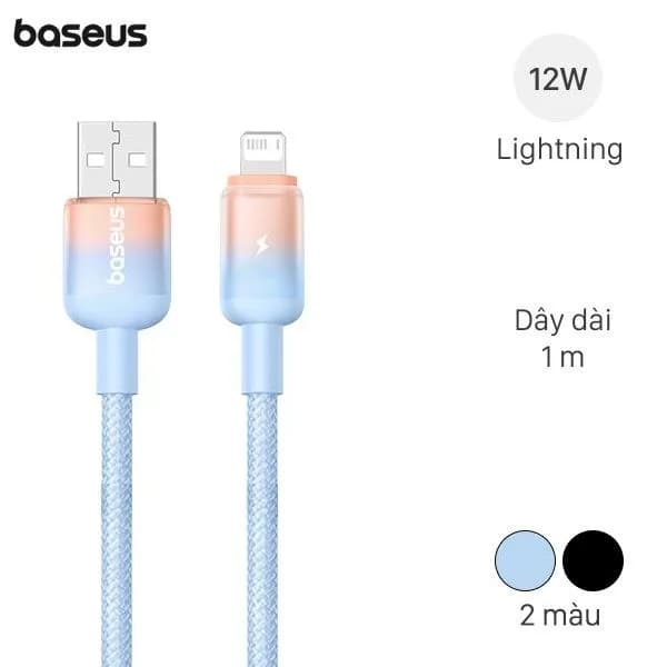 Cáp sạc USB-A - Lightning 12W 1m Baseus Discolor CB000104 - Giá rẻ nhất hôm nay - Ảnh 1