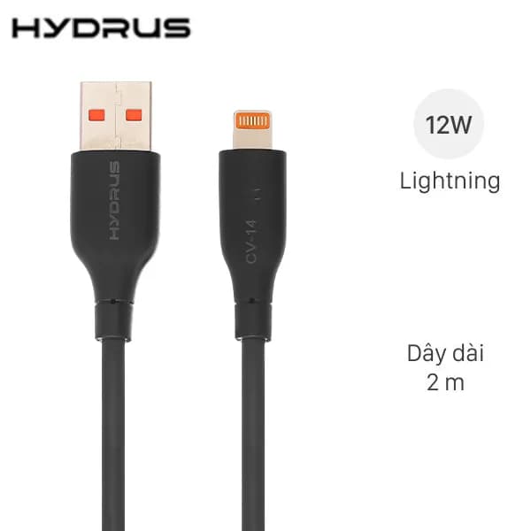 Cáp sạc và truyền dữ liệu USB-A - Lightning 12W 2m Hydrus CV-14 - Ảnh 42