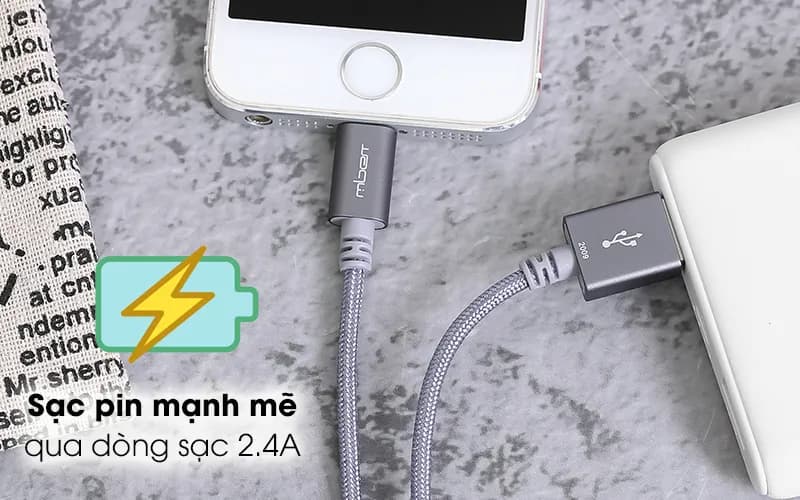 Cáp Lightning MFI 1m Mbest DS949-WB - Giá rẻ nhất hôm nay - Ảnh 2