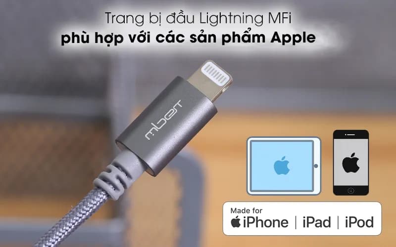 Cáp Lightning MFI 1m Mbest DS949-WB - Giá rẻ nhất hôm nay - Ảnh 5
