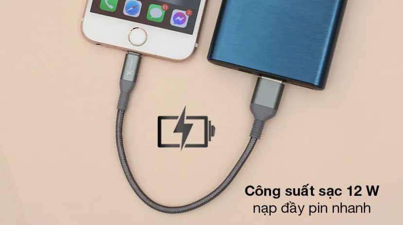 Cáp sạc và truyền dữ liệu USB-A - Lightning 12W 0.2m Xmobile LJET-L11 - Giá rẻ nhất hôm nay - Ảnh 3