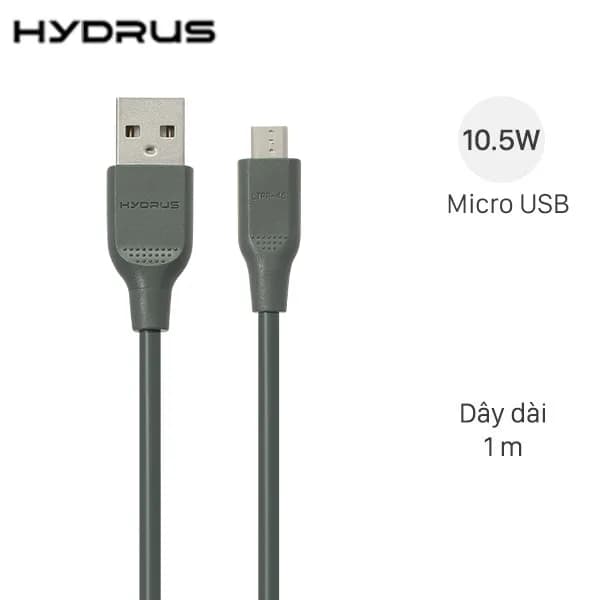 Cáp sạc USB-A - Micro USB 10.5W 1m Hydrus LTPP-40 - Giá rẻ nhất hôm nay - Ảnh 1