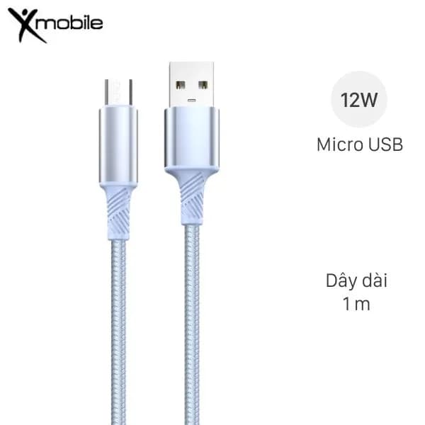 Cáp sạc USB-A - Micro USB 12W 1m Xmobile CS187 - Ảnh 41
