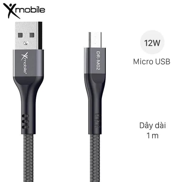 Cáp sạc và truyền dữ liệu USB-A - Micro USB 12W 1m Xmobile DR-M02 - Ảnh 27