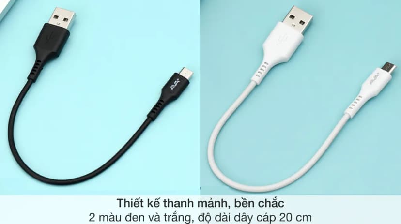 Cáp Micro USB 0.2m AVA+ HKU601 - Giá rẻ nhất hôm nay - Ảnh 2