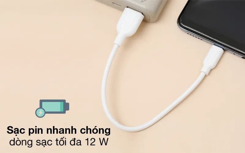 Cáp sạc và truyền dữ liệu USB-A - Micro USB 12W 0.2m AVA+ MU200 - Giá rẻ nhất hôm nay - Ảnh 3