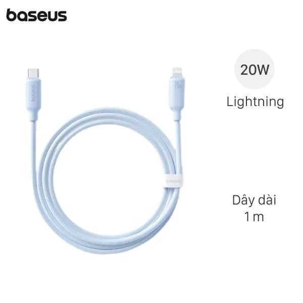 Cáp sạc nhanh Type-C - Lightning 20W 1m Baseus Foamed Silicon CB000175 - Giá rẻ nhất hôm nay - Ảnh 1