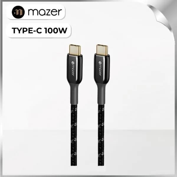 Cáp sạc nhanh và truyền dữ liệu Type-C - Type-C 100W 0.5m Mazer M-PL3PRO-C2C50-BK - Giá rẻ nhất hôm nay - Ảnh 1