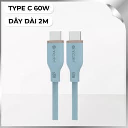 Cáp sạc nhanh và truyền dữ liệu Type-C - Type-C 60W 2.0m Mazer M-FLEX-C265-BL - Giá rẻ nhất hôm nay - Ảnh 1