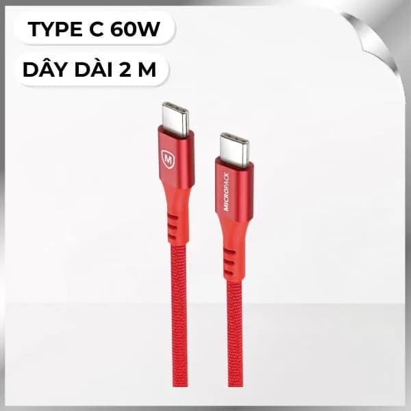 Cáp sạc nhanh và truyền dữ liệu Type-C - Type-C 60W 2m MicroPack Power Link CC MC C23 - Ảnh 39