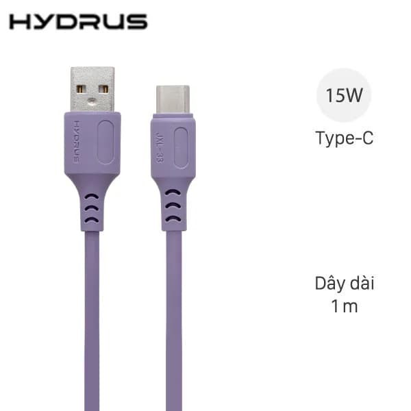Cáp sạc và truyền dữ liệu USB-A - Type-C 15W 1m Hydrus JXL-33 - Giá rẻ nhất hôm nay - Ảnh 1