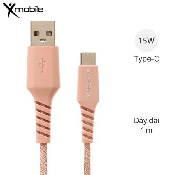 Cáp sạc và truyền dữ liệu USB-A -  Type-C 15W 1m Xmobile DS09CP-WB - Ảnh 37