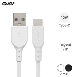 Cáp sạc và truyền dữ liệu USB-A - Type-C 15W 2m AVA+ DS08C - Giá rẻ nhất hôm nay - Ảnh 1