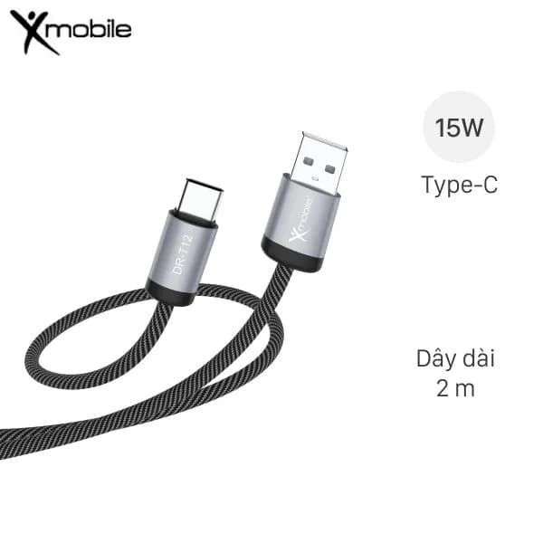Cáp sạc USB-A - Type-C 15W 2m Xmobile DR-T12 - Giá rẻ nhất hôm nay - Ảnh 1