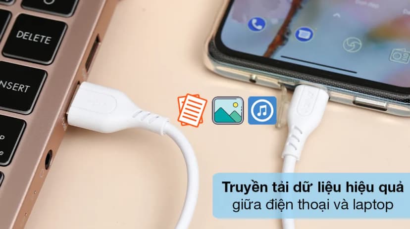 Cáp sạc và truyền dữ liệu USB-A - Type-C 15W 1m AVA+ DS07 - Giá rẻ nhất hôm nay - Ảnh 4