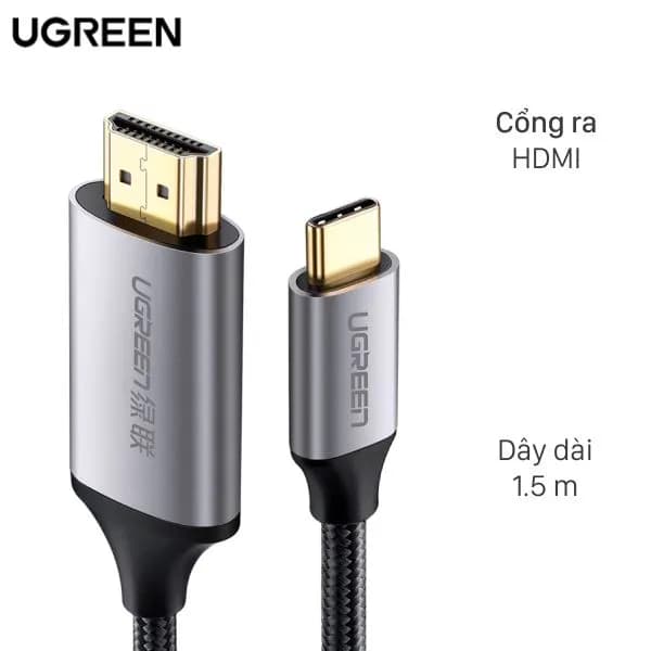 Cáp Type C - HDMI 4K 1.5m Ugreen MM142 50570 - Giá rẻ nhất hôm nay - Ảnh 1