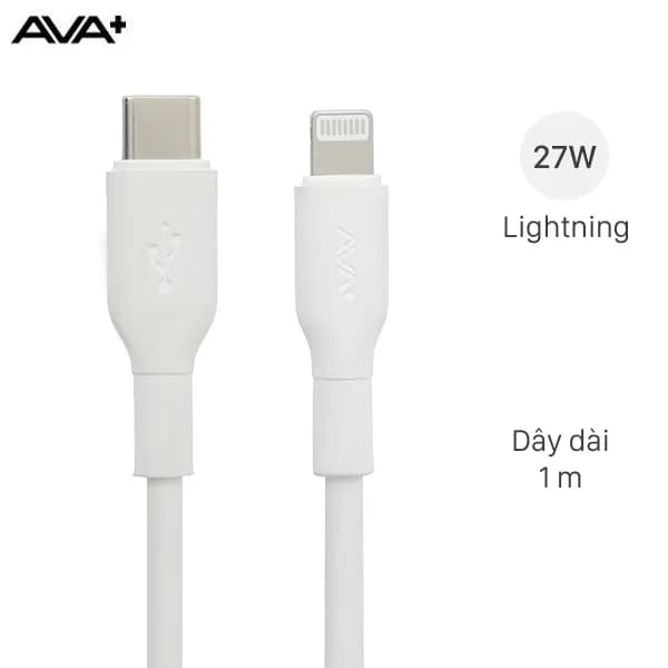 Cáp sạc nhanh và truyền dữ liệu Type-C - Lightning 27W 1m AVA+ L2206 - Giá rẻ nhất hôm nay - Ảnh 1