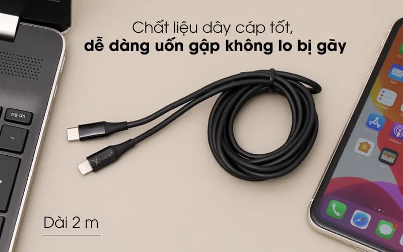 Cáp Type C - Lightning 2m Xmobile CL-PD01-2000 - Giá rẻ nhất hôm nay - Ảnh 2