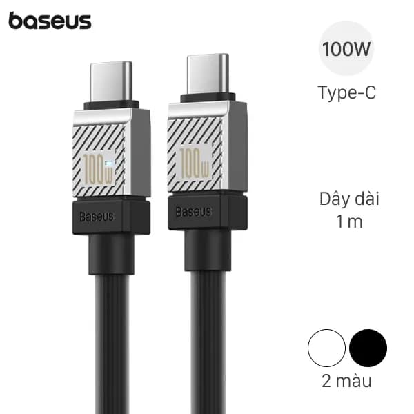 Cáp sạc nhanh Type-C - Type-C 100W 1m Baseus CoolPlay CB000047 - Giá rẻ nhất hôm nay - Ảnh 1