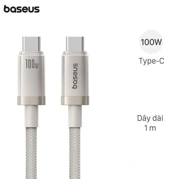 Cáp sạc nhanh Type-C - Type-C 100W 1m Baseus Titanium Alloy CB000136 - Giá rẻ nhất hôm nay - Ảnh 1