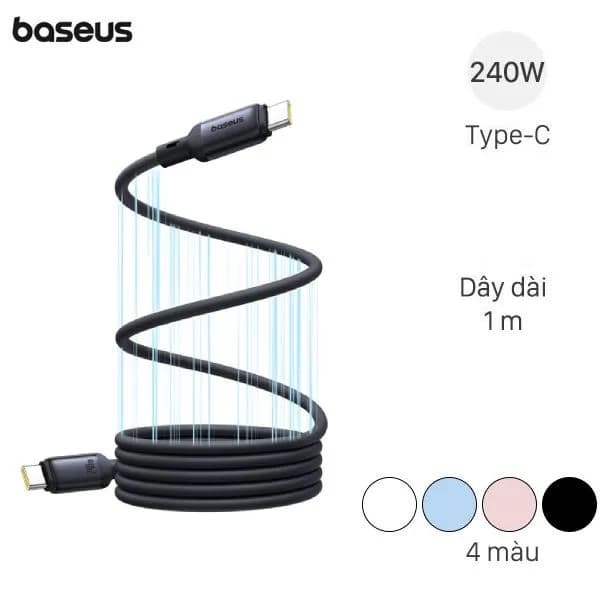 Cáp sạc nhanh Type-C - Type-C 240W 1m Baseus PicoGo CB000153 - Giá rẻ nhất hôm nay - Ảnh 1