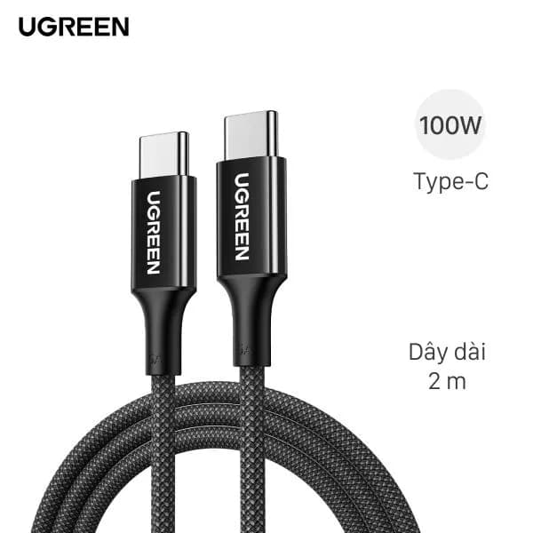 Cáp sạc nhanh và truyền dữ liệu Type-C - Type-C 100W 2m Ugreen L502 - Giá rẻ nhất hôm nay - Ảnh 1