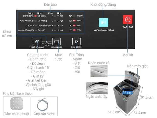 So sánh giá Máy giặt Casper 7.5 kg WT-75NG1 rẻ nhất? - Ảnh 12