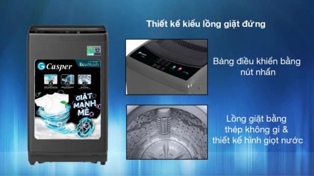 So sánh giá Máy giặt Casper 7.5 kg WT-75NG1 rẻ nhất? - Ảnh 18
