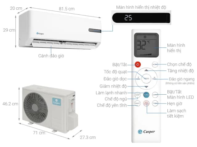So sánh giá Máy lạnh Casper Inverter 1.5 HP GC-12IB36 rẻ nhất? - Ảnh 2