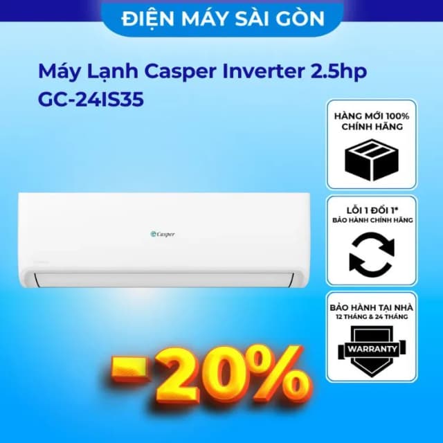 So sánh giá Máy lạnh Casper Inverter 2.5 HP GC-24IS35 rẻ nhất? - Ảnh 8