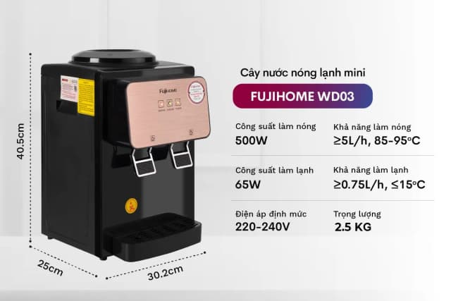 So sánh giá Cây nước nóng lạnh FUJIHOME WD03E 565W rẻ nhất? - Ảnh 16