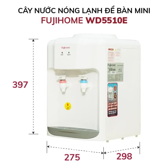 So sánh giá Cây nước nóng lạnh FUJIHOME WD5510E 485W rẻ nhất? - Ảnh 8