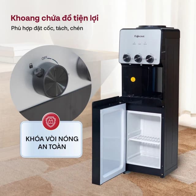 So sánh giá Cây nước nóng lạnh FUJIHOME WD677C 590W rẻ nhất? - Ảnh 3