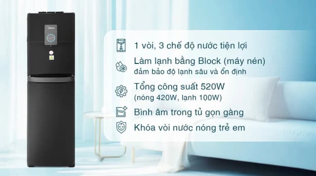 Top 1 so sánh giá Cây nước nóng lạnh Midea YL2036S-B 520W - Tìm sản phẩm giá rẻ nhất - Ảnh 8
