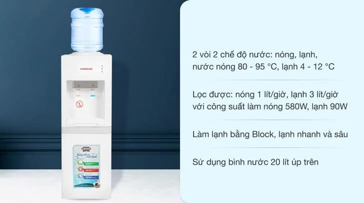 So sánh giá Cây nước nóng lạnh Sunhouse SHD9635 670W - Tìm sản phẩm giá rẻ nhất - Ảnh 2