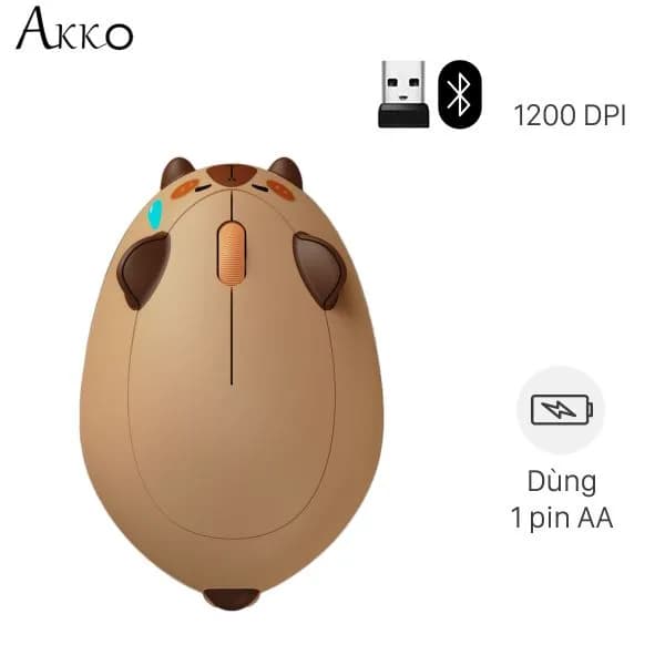 Chuột Bluetooth Akko Cat Theme Mouse Capybara - Ảnh 5